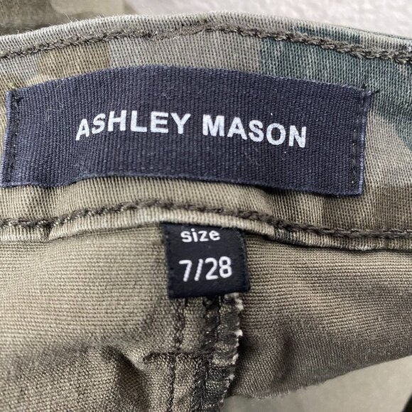 Ashley Mason Womans Camo Cargo Pants 7/28 Cotton & Spandex Blend Machine Washabl - Picture 3 of 16